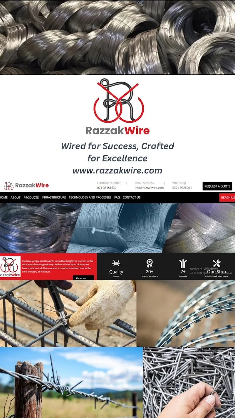 RAZZAK WIRE - Binding wire - Razor Wire - Galvanized Binding Wire - Barbed Wire - Hot dipped galvanized wire - MS Nails